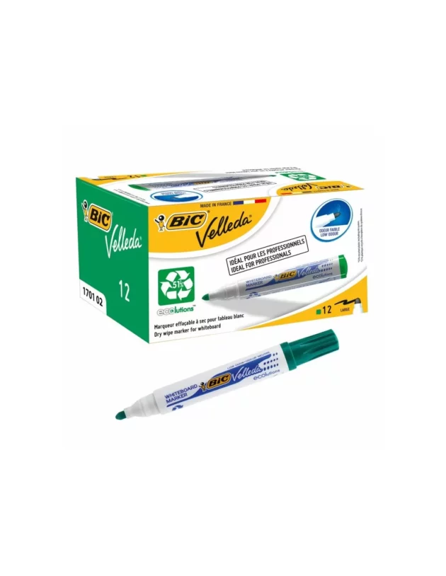 12 marqueurs effacable bic 1701 vert 3086121701023 1