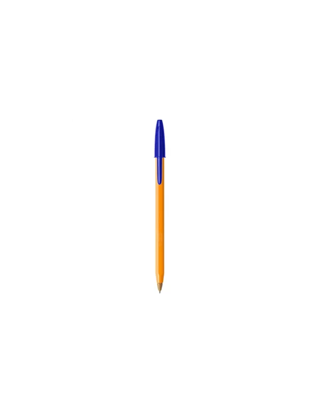 boite de 20 stylos bille bic orange fine original pointe fine bleu 1