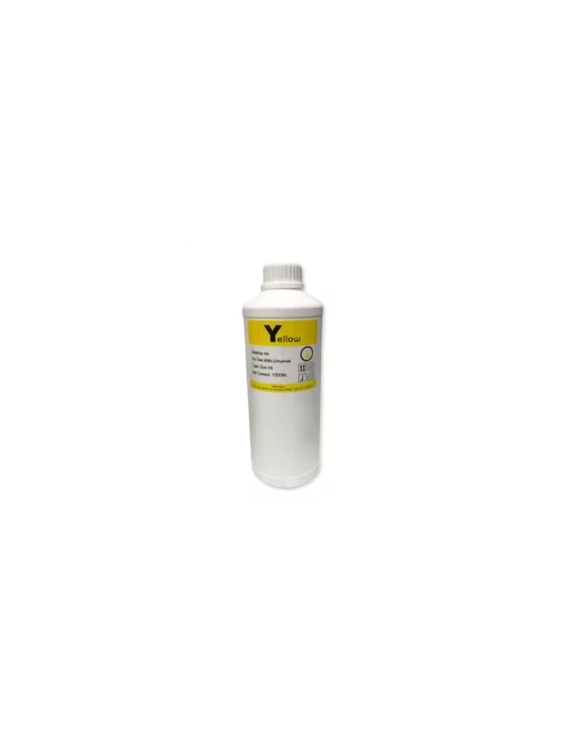 bouteille d encre adaptable universelle viva print 1litre yellow