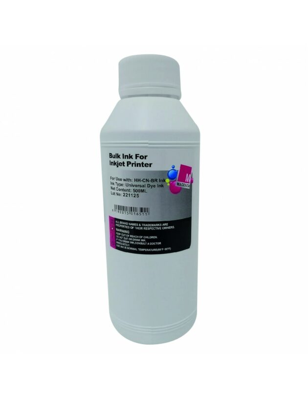 bouteille d encre adaptable universelle white label 500 ml magenta uni 500 m