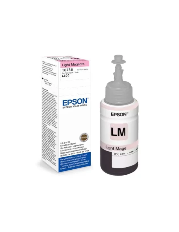 bouteille d encre original epson t6736 pour l800l850l1800 70ml magenta clair