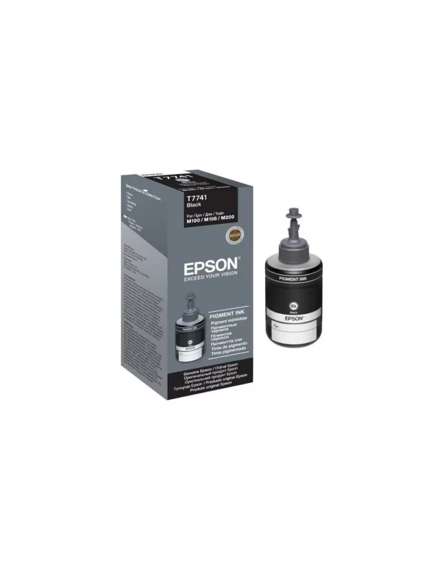 bouteille d encre original epson t7741 pour m100l1455 140ml pigment noir