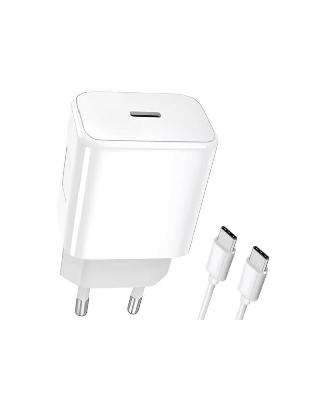 chargeur infinix xc06 1 port type c vers type c blanc