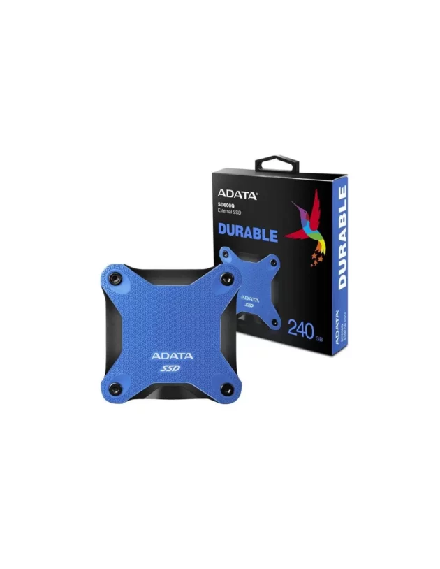 disque dur externe adata sd600q 240go ssd usb 32 bleu