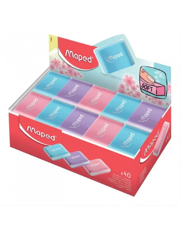gomme maped essential soft coloris assortis 112921 1