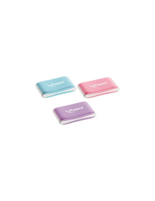 gomme maped essential soft coloris assortis 112921