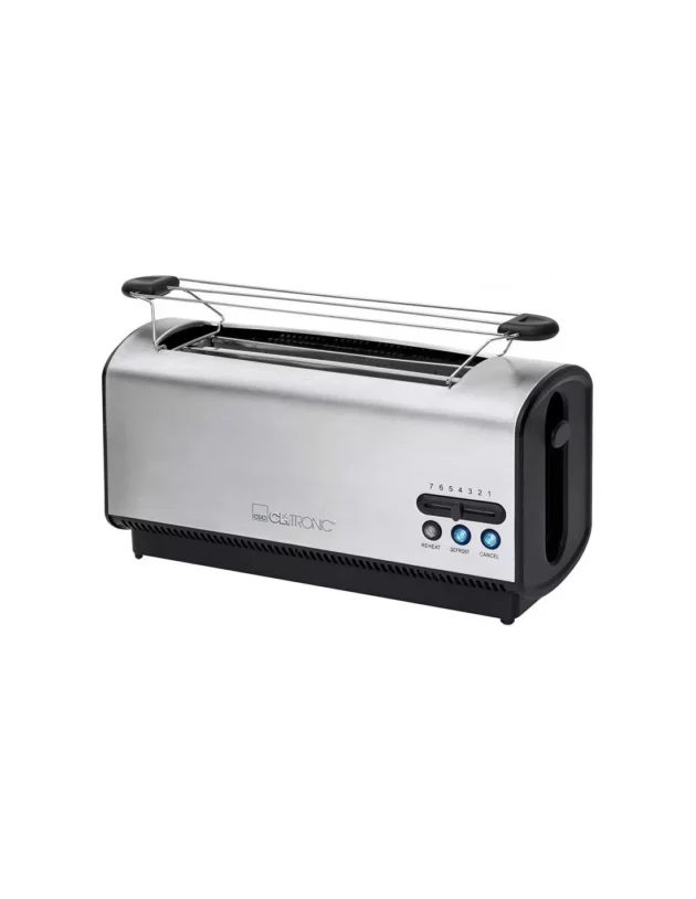 grille pain clatronic 1200 watt noir et inox ta3687 1