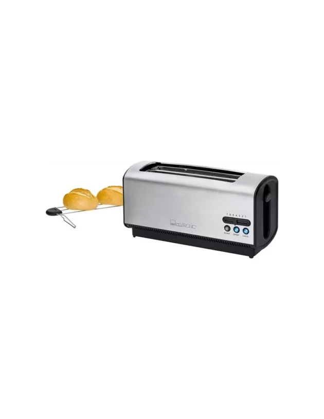 grille pain clatronic 1200 watt noir et inox ta3687