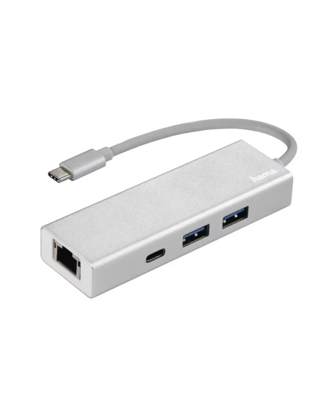 hub hama type c usb 31 2 usb a usb c lan 1