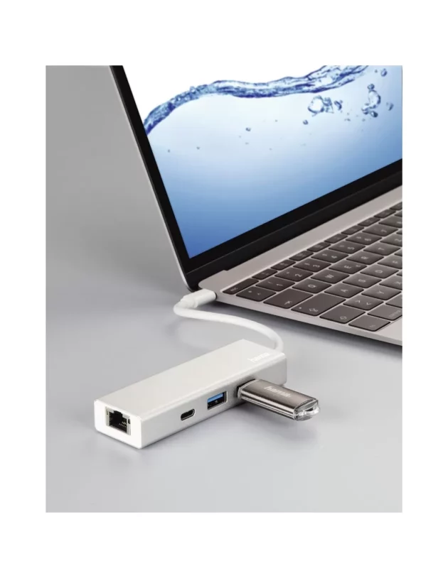 hub hama type c usb 31 2 usb a usb c lan 4