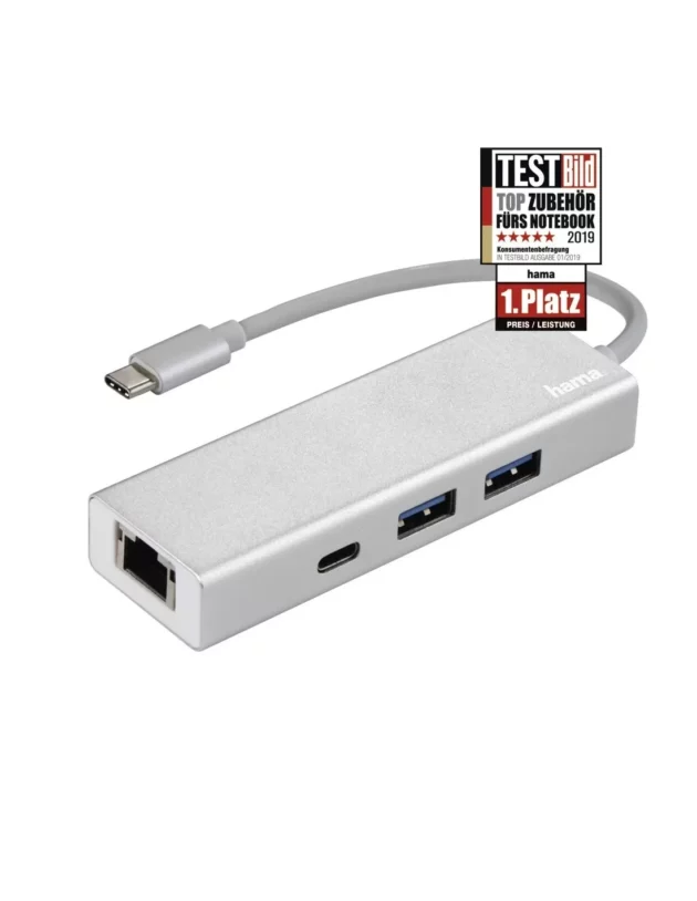 hub hama type c usb 31 2 usb a usb c lan