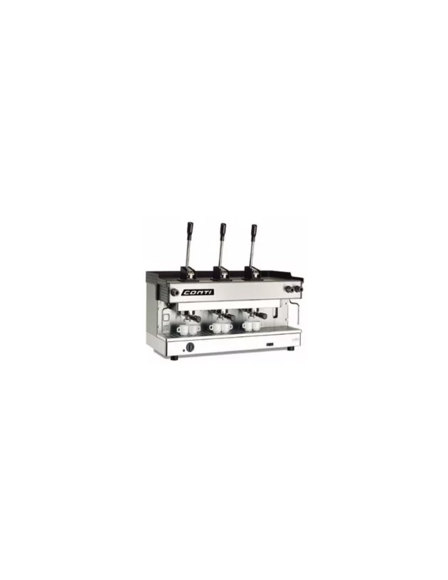 machine a cafe conti manuel 3 groupes 4700 watts silver cc100 piston