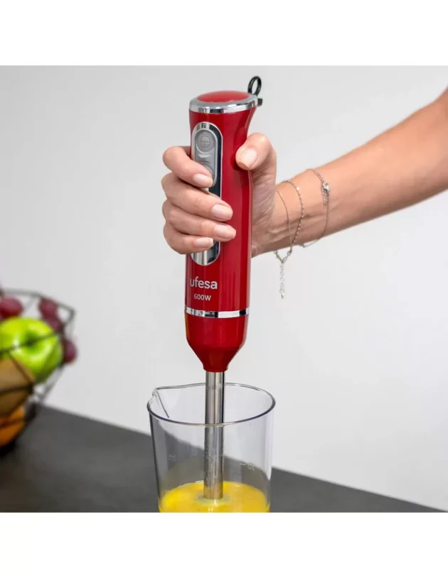 mixeur plongeant multifonction 600 w rouge bp3443 2
