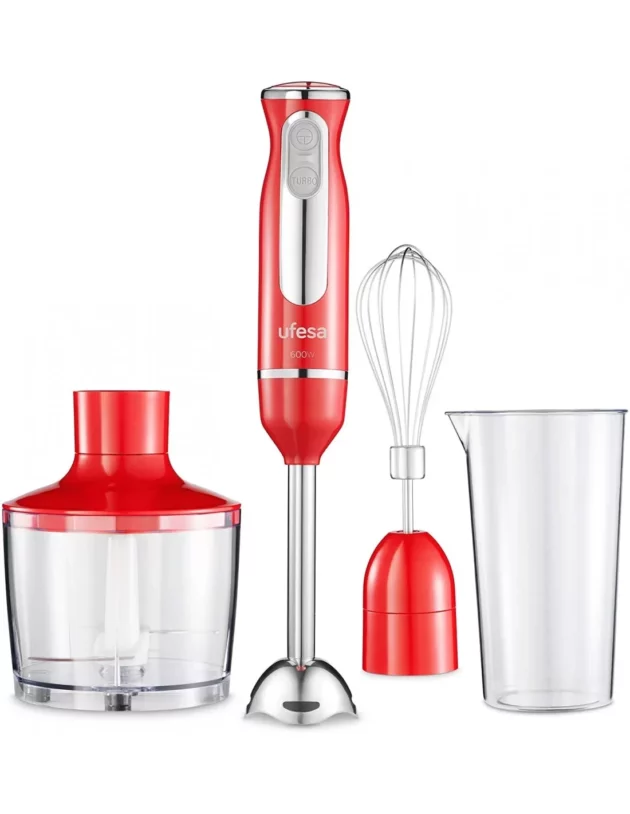 mixeur plongeant multifonction 600 w rouge bp3443