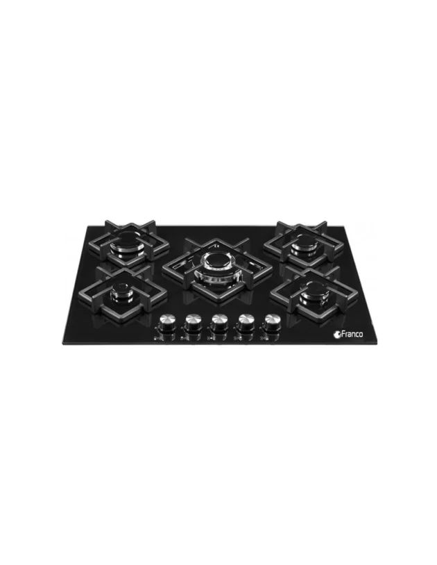 plaque de cuisson franco 5 feux 70 cm noir 70353 bf
