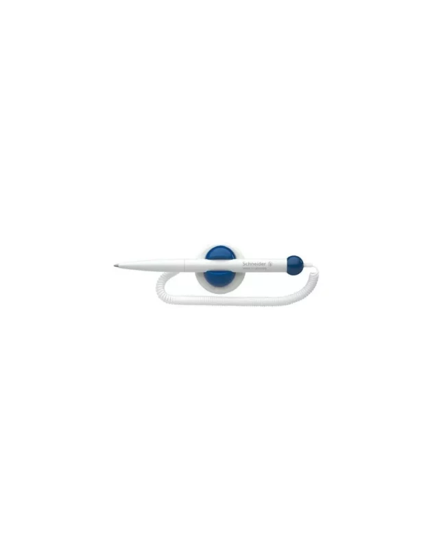 stylo a bille schneider klick fix pen avec chainette bleu 5002034004120
