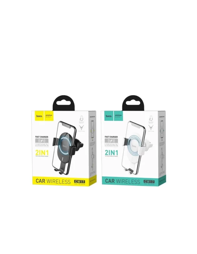 support et chargeur hoco sans fil cw17 blanc cw17 wh